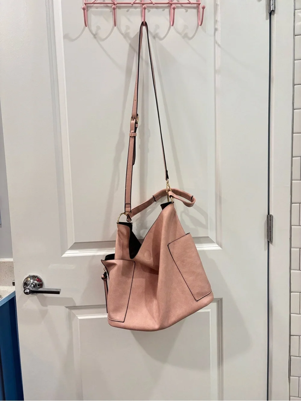Soft Pink Women’s Hobo Shoulder Bag
